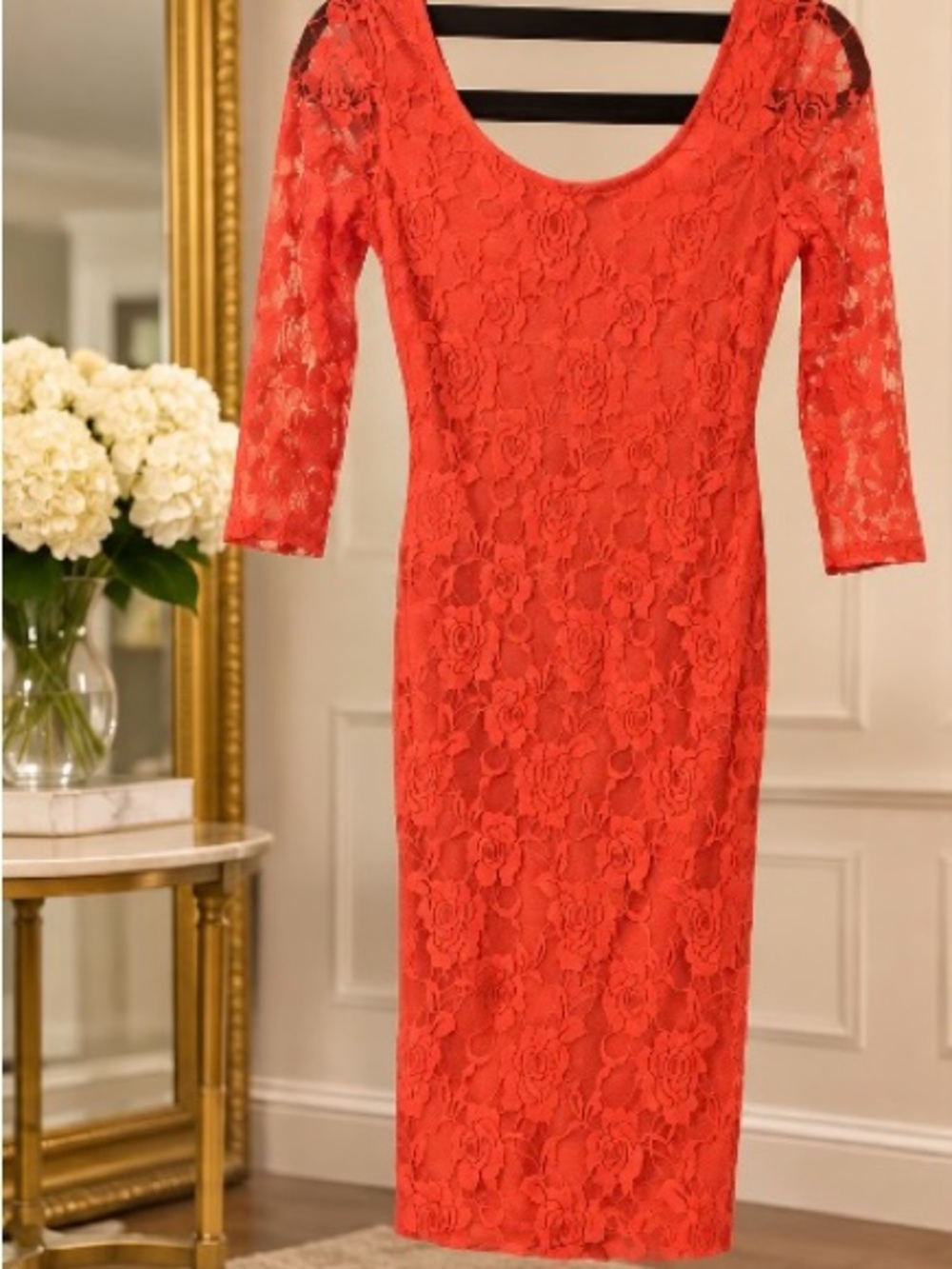 Bailey Blue Orange Fully Lined Lace Dress – Size S